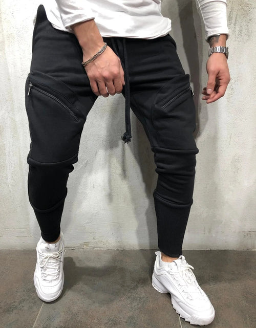 Load image into Gallery viewer, Men Sports Zipper Casual Pants
