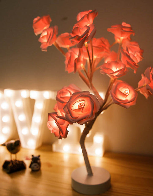 Load image into Gallery viewer, Rose Flower Lamp USB Battery Operated LED Table Lamp Bonsai Tree Night Lights Garland Bedroom Decoration Lights Home Decor
