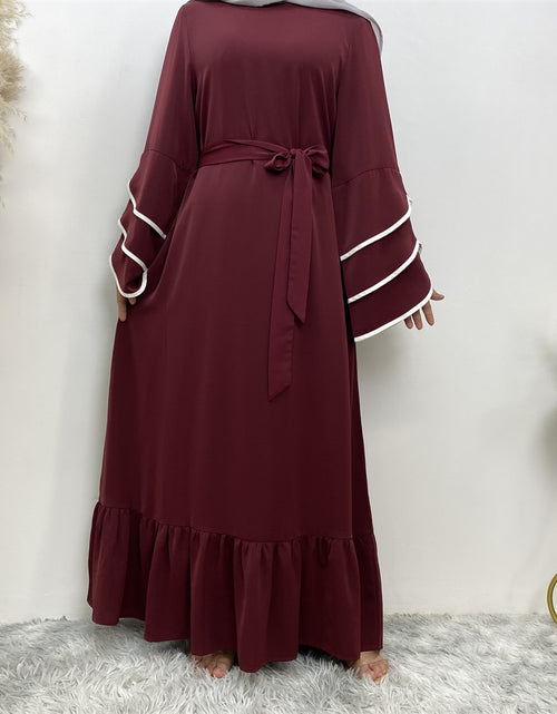 Load image into Gallery viewer, Muslim Fashion Dress At Hem For Women
