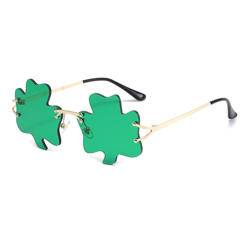 Green Sprite Four-leaf Sunglasses