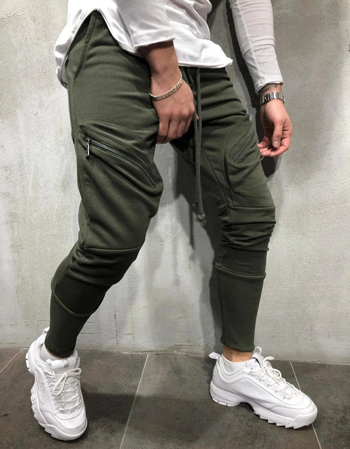 Load image into Gallery viewer, Men Sports Zipper Casual Pants
