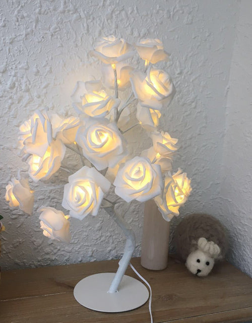 Load image into Gallery viewer, Rose Flower Lamp USB Battery Operated LED Table Lamp Bonsai Tree Night Lights Garland Bedroom Decoration Lights Home Decor
