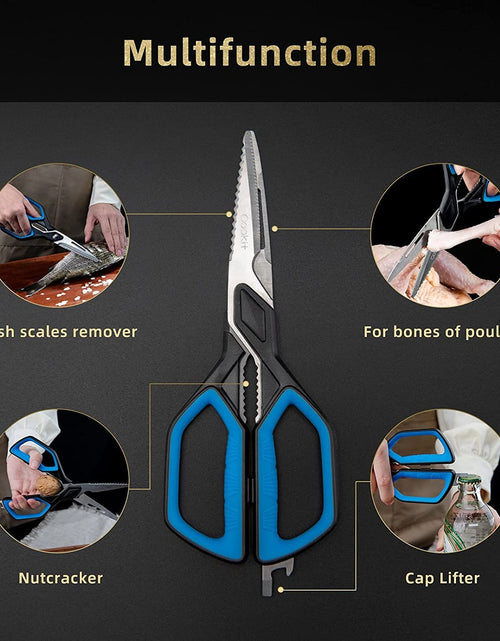 Load image into Gallery viewer, Kitchen Scissors Cookit Kitchen Shears Heavy Duty Stainless Steel Chef Shears Utility Come Apart Food Shears For Chicken Poultry Fish Meat Vegetables
