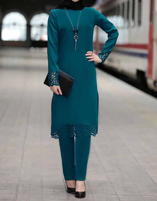 Load image into Gallery viewer, Muslim women&#39;s suit abaya two-piece suit
