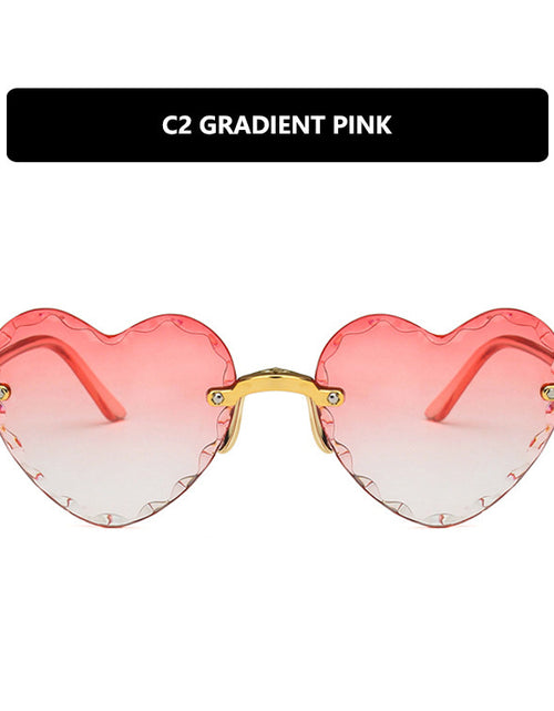 Load image into Gallery viewer, Love cut edge rimless sunglasses
