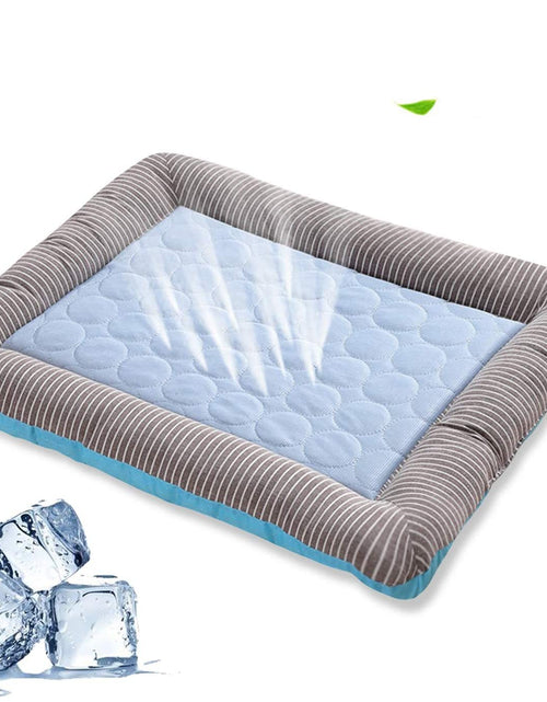 Load image into Gallery viewer, Pet Cooling Pad Bed For Dogs Cats Puppy Kitten Cool Mat Pet Blanket Ice Silk Material Soft For Summer Sleeping  Blue Breathable
