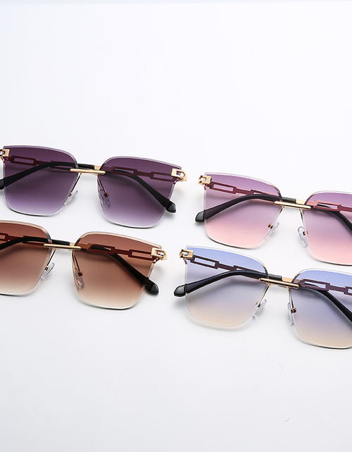 Load image into Gallery viewer, Frameless Trimming Sunglasses Metal Hollow Gradient Color Sunglasses
