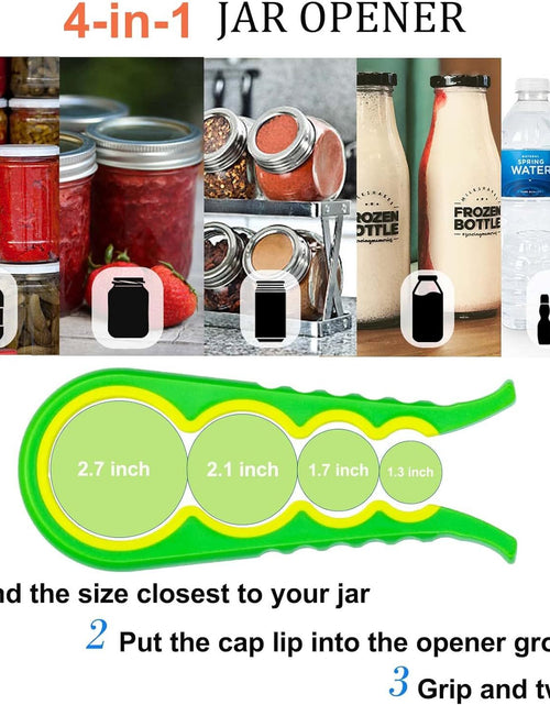 Load image into Gallery viewer, 4 In 1 Can Opener, Multifunctional Jar Opener, Bottle Opener, Non Slip Jar Bottle Opener  Random Color
