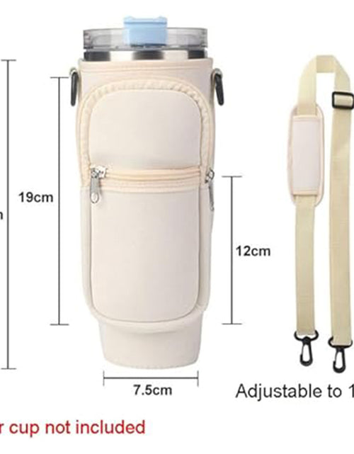 Load image into Gallery viewer, Water Bottle Carrier Bag Fit For 40oz Tumbler With Handle, Water Bottle Holder Bag With Adjustable Shoulder Strap  For Hiking Travelling Camping
