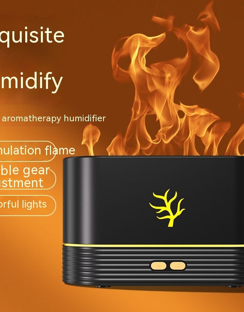 Load image into Gallery viewer, Flame Humidifier USB Smart Timing LED Electric Aroma Diffuser Simulation Fire Night Lamp Home Decor
