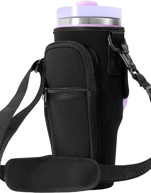 Load image into Gallery viewer, Water Bottle Carrier Bag Fit For 40oz Tumbler With Handle, Water Bottle Holder Bag With Adjustable Shoulder Strap  For Hiking Travelling Camping
