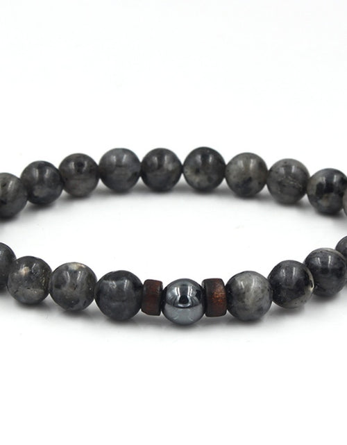 Load image into Gallery viewer, Personality Men&#39;s Black Volcanic Stone Bracelet
