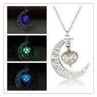 Load image into Gallery viewer, Glowing Pendant Necklaces Silver Plated Chain Necklaces
