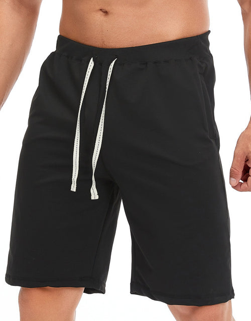 Load image into Gallery viewer, Casual Five-point Pants Mid-pants Beach Pants Plus Size Drawstring Sports Pants Men
