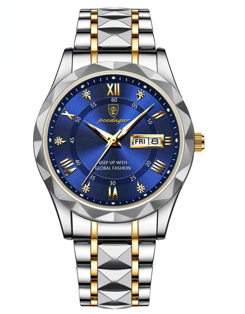 Load image into Gallery viewer, Men&#39;s Waterproof Double Calendar Luminous Quartz Watch
