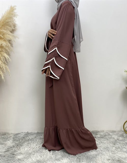 Load image into Gallery viewer, Muslim Fashion Dress At Hem For Women
