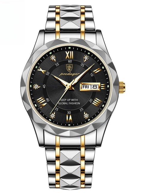 Load image into Gallery viewer, Men&#39;s Waterproof Double Calendar Luminous Quartz Watch
