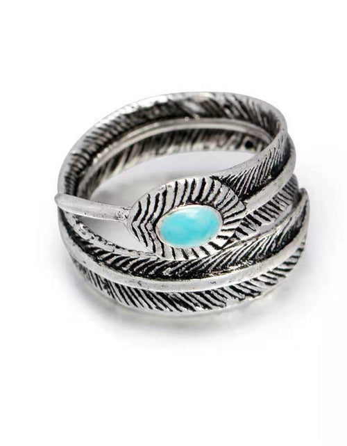 Load image into Gallery viewer, Feather Men&#39;s And Women&#39;s  Ring Jewelry Leaf Ring
