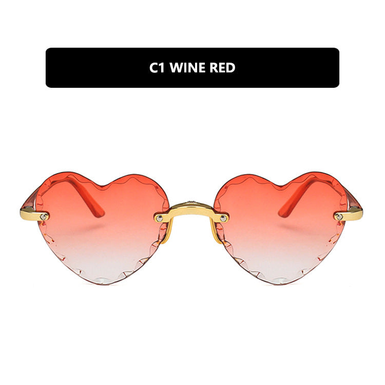 Love cut edge rimless sunglasses