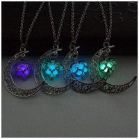 Load image into Gallery viewer, Glowing Pendant Necklaces Silver Plated Chain Necklaces
