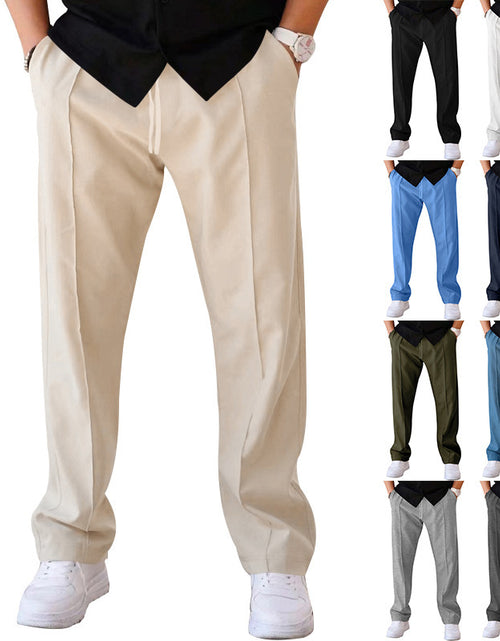 Load image into Gallery viewer, Men&#39;s Trousers Sports Casual Loose Straight Pants With Drawstring Design Clothing
