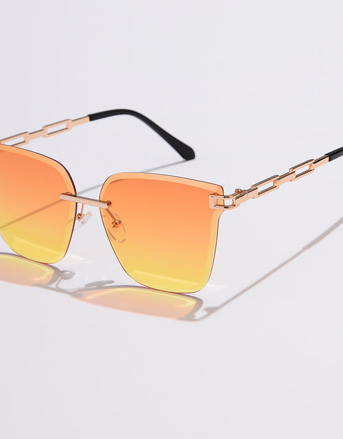 Load image into Gallery viewer, Frameless Trimming Sunglasses Metal Hollow Gradient Color Sunglasses
