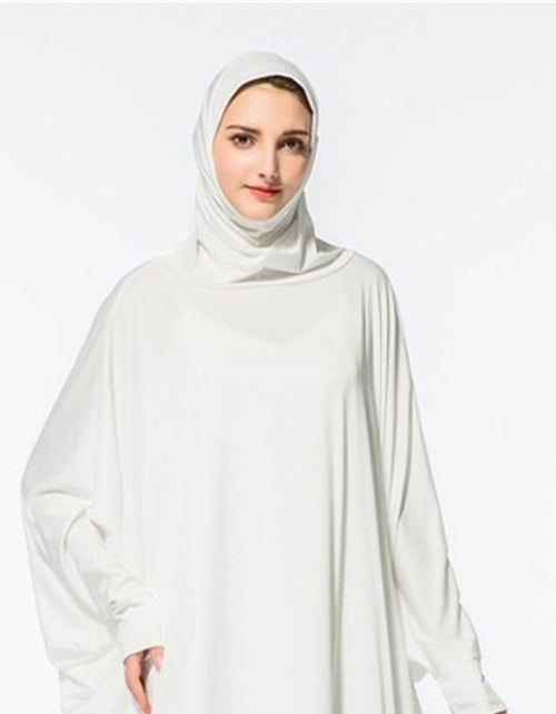 Load image into Gallery viewer, New muslim worship service bat robe with hijab
