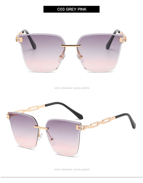 Load image into Gallery viewer, Frameless Trimming Sunglasses Metal Hollow Gradient Color Sunglasses
