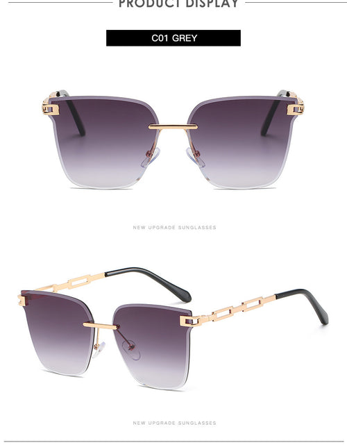 Load image into Gallery viewer, Frameless Trimming Sunglasses Metal Hollow Gradient Color Sunglasses
