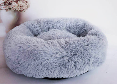 Load image into Gallery viewer, Dog Beds For Small Dogs Round Plush Cat Litter Kennel Pet Nest Mat Puppy Beds
