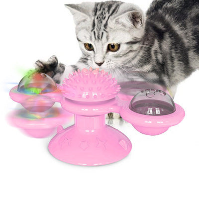 Load image into Gallery viewer, Cat Rotating Windmill Multi-Function Toys Itch Scratching Device Teeth Shining Toy
