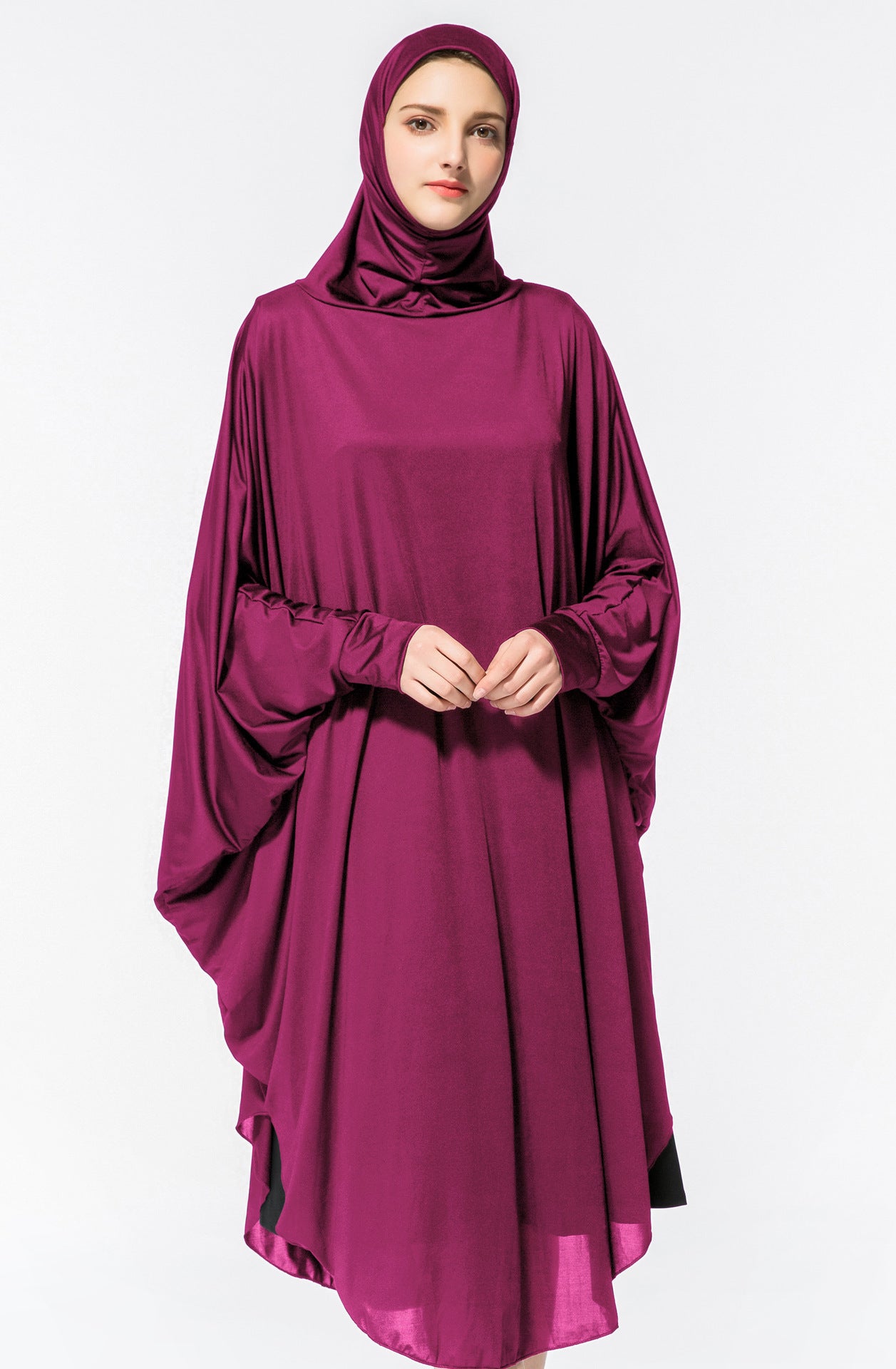 New muslim worship service bat robe with hijab