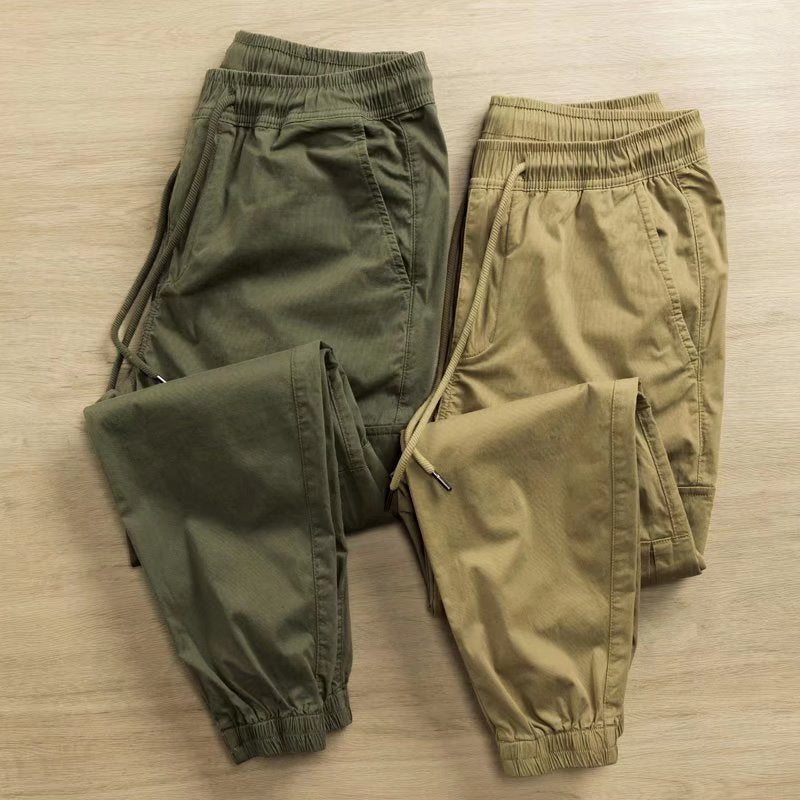 Fall Casual Pants Loose Tappered Pocket Men