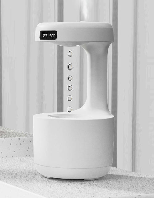 Load image into Gallery viewer, Bedroom Anti-Gravity Humidifier With Clock Water Drop Backflow Aroma Diffuser Large Capacity Office Bedroom Mute Heavy Fog Household Sprayer
