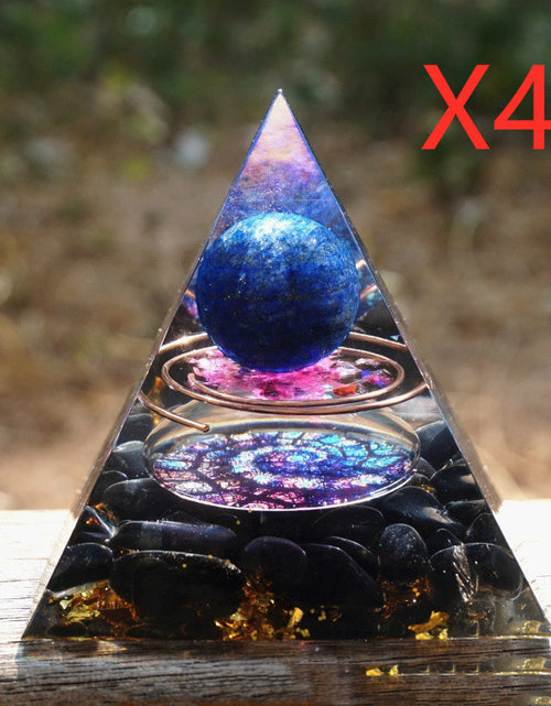 Load image into Gallery viewer, Pyramid Decoration Natural Crystal Gravel Energy Tower
