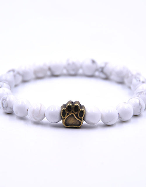 Load image into Gallery viewer, Volcanic Stone Dog Paw Bracelet Tiger Eye Stone
