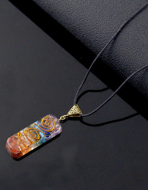 Load image into Gallery viewer, Gravel Seven Chakra Spirit Pendant
