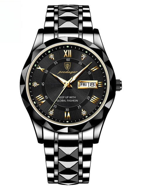 Load image into Gallery viewer, Men&#39;s Waterproof Double Calendar Luminous Quartz Watch
