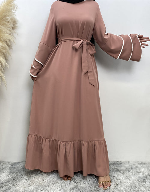 Load image into Gallery viewer, Muslim Fashion Dress At Hem For Women
