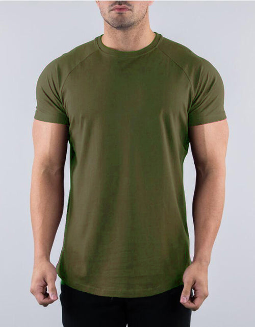 Load image into Gallery viewer, Solid Color Fitness Half Sleeve Bottoming Shirt
