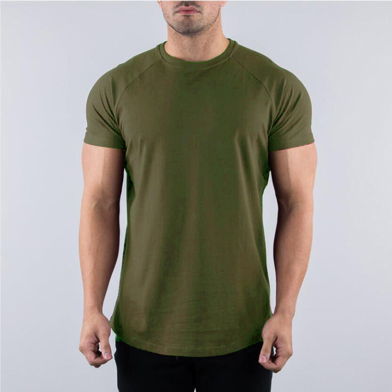 Solid Color Fitness Half Sleeve Bottoming Shirt