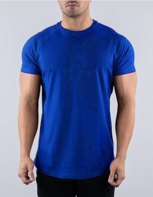 Load image into Gallery viewer, Solid Color Fitness Half Sleeve Bottoming Shirt
