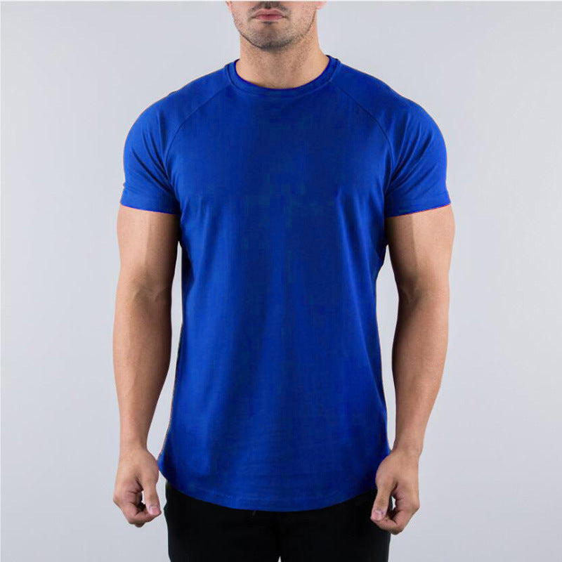 Solid Color Fitness Half Sleeve Bottoming Shirt