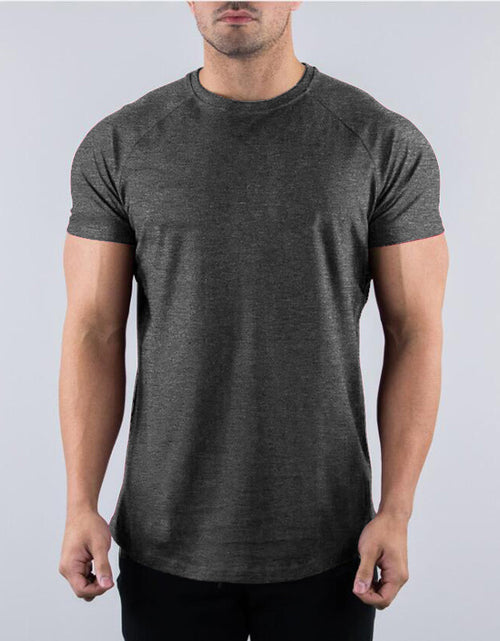 Load image into Gallery viewer, Solid Color Fitness Half Sleeve Bottoming Shirt
