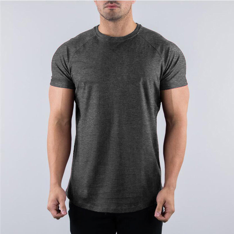 Solid Color Fitness Half Sleeve Bottoming Shirt