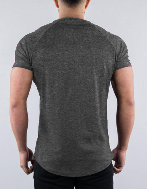 Load image into Gallery viewer, Solid Color Fitness Half Sleeve Bottoming Shirt
