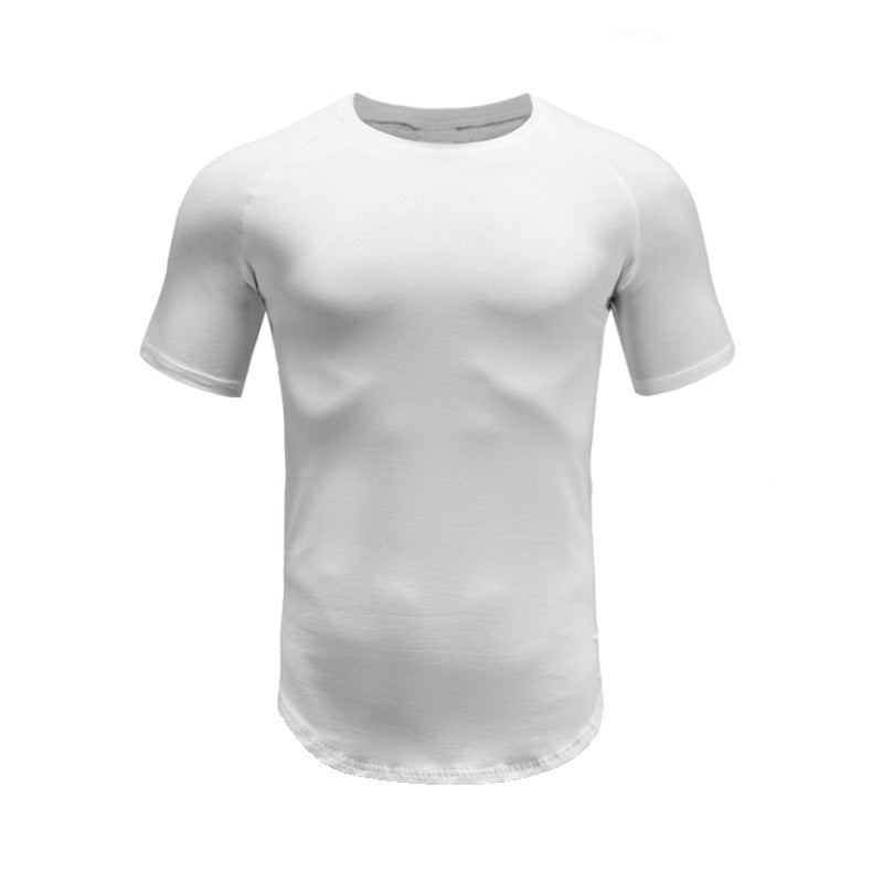 Solid Color Fitness Half Sleeve Bottoming Shirt