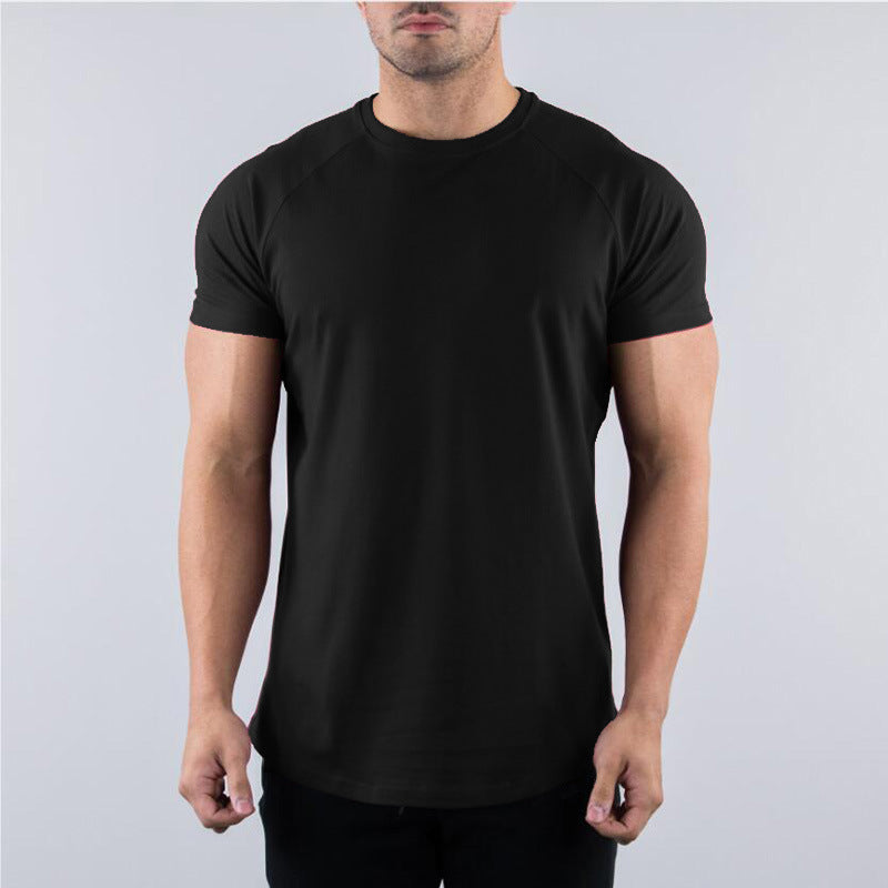 Solid Color Fitness Half Sleeve Bottoming Shirt