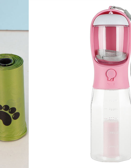 Load image into Gallery viewer, Portable Cat Dog Water Bottle Food Feeder Drinker Poop Dispenser 3 In 1 Leak-proof Multifunctional Dog Water Bottle Pet Products
