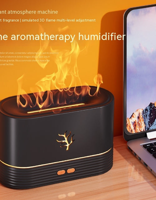 Load image into Gallery viewer, Flame Humidifier USB Smart Timing LED Electric Aroma Diffuser Simulation Fire Night Lamp Home Decor
